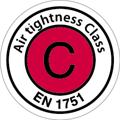 Logo luchtdichtheidsklasse C
